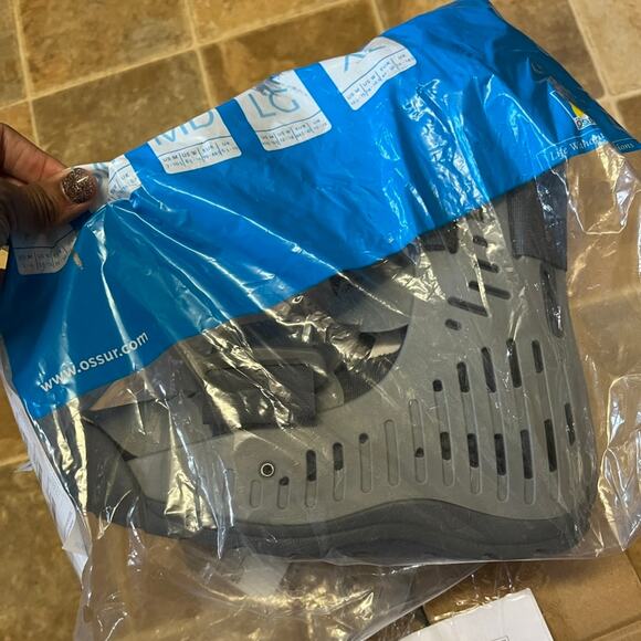 Ossur Rebound Airwalker Low Top Foot Brace Size Small Gray Flex Edge Universal - Picture 2 of 6